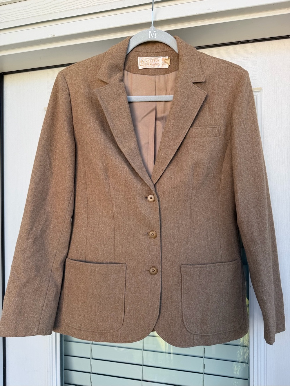 Pendleton Tan/Brown Wool Blazer Jacket